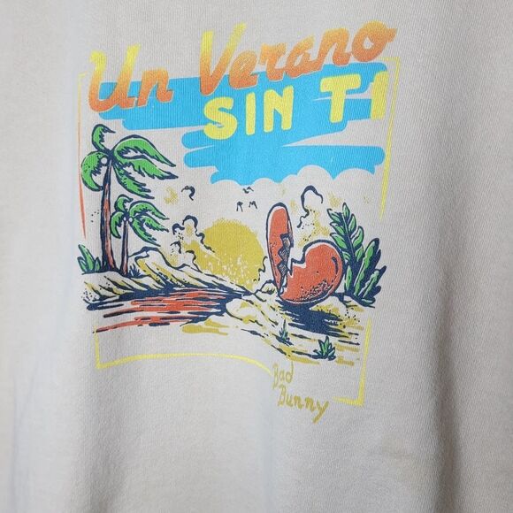 Bad Bunny Beige Un Verano Sin Ti Concert Tour Heavyweight Sweater Size XL - Picture 4 of 6